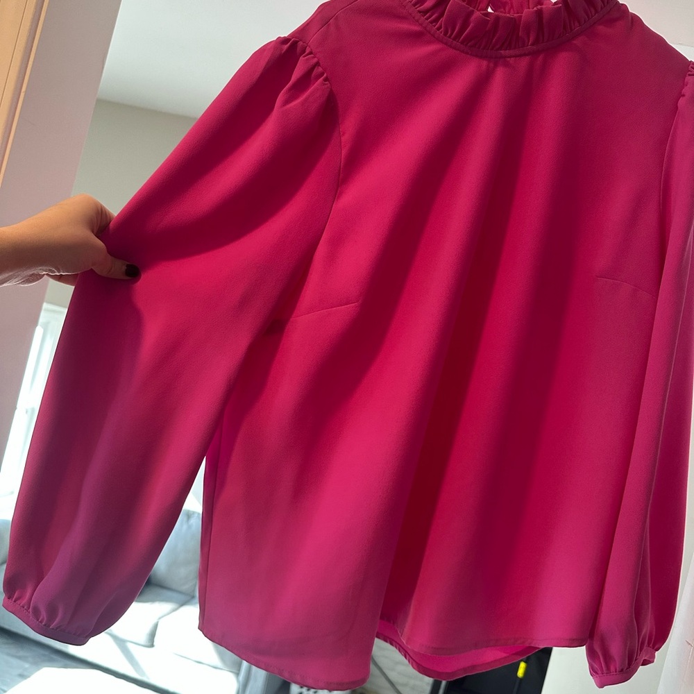 J. Crew Vibrant Pink Blouse